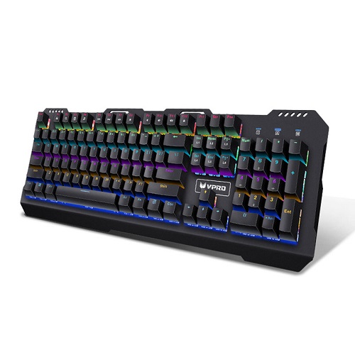 Bàn phím cơ Rapoo V560 màu đen - Blue switches, USB, Đèn LED RGB