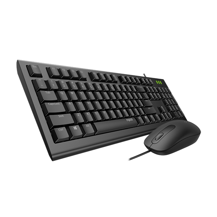 Bộ phím chuột vi tính có dây Rapoo X120PRO - USB