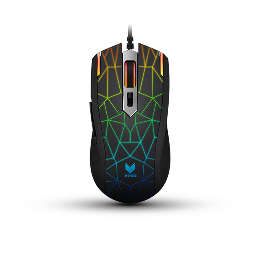 Chuột dây Rapoo gaming V26S màu đen - 7000dpi; IPS 80, 6 nút, LED RGB - USB 2.0
