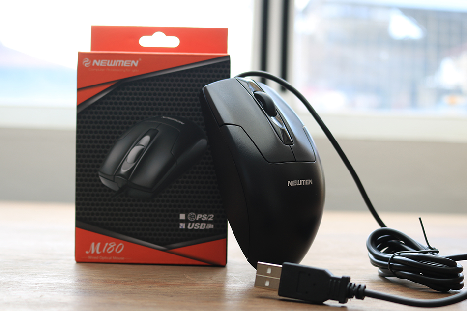 Chuột quang NEWMEN M180 - USB/3 nút/1200DPI/ Màu đen