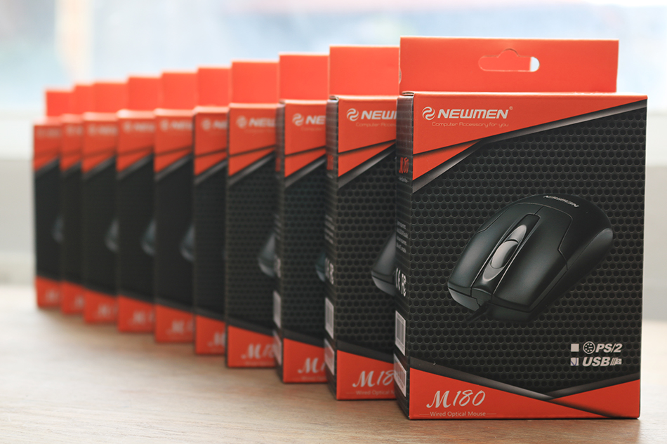 Chuột quang NEWMEN M180 - USB/3 nút/1200DPI/ Màu đen