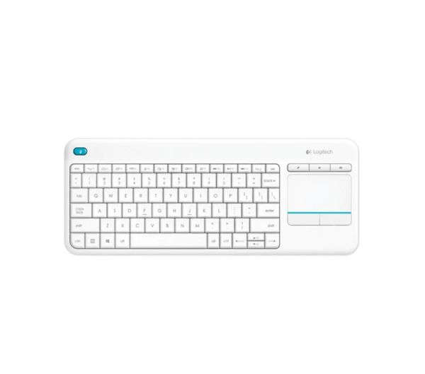 Bàn Phím Cảm Ứng Không Dây Logitech K400 Plus Màu Trắng - 75% 84 Phím, Touchpad, Yên Tĩnh - 920-007166