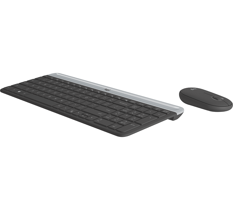 Bộ Bàn Phím Chuột Không Dây Logitech MK470 Ultra Slim - Mầu Đen; Full Size 96%, Im Lặng