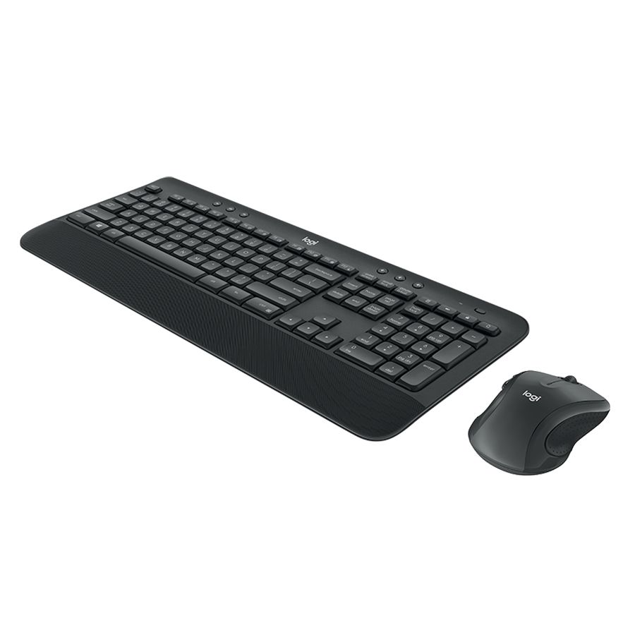 Bộ Bàn Phím Chuột Không Dây Logitech MK545 - Mầu Đen - Full Size, Nhiều Phím Chức Năng; Có Kê Tay;Chuột 7 Nút; Unifying; Pin AA