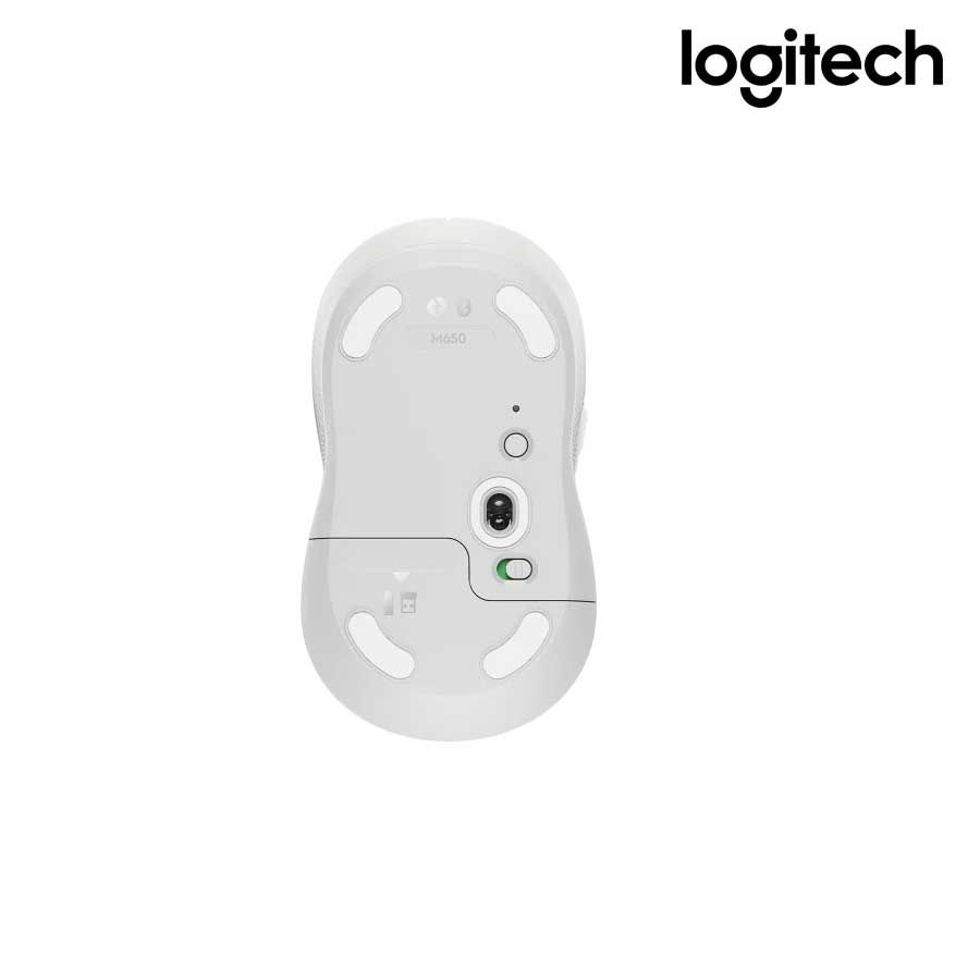 Chuột Không Dây Logitech M650 Signature - Màu Trắng Nhạt - Bluetooth + Logi Bolt; Pin AA*1 (910-006264)