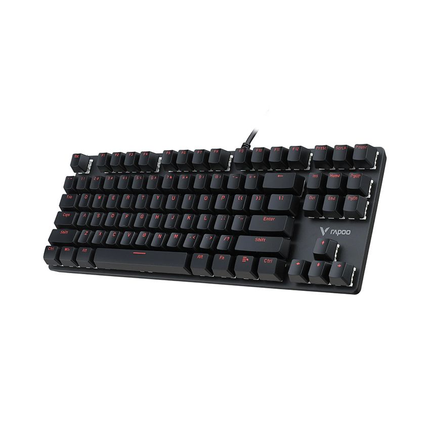 Bàn Phím Cơ Rapoo Brown Switch V500Alloy TKL 87 Phím - USB, Màu Đen