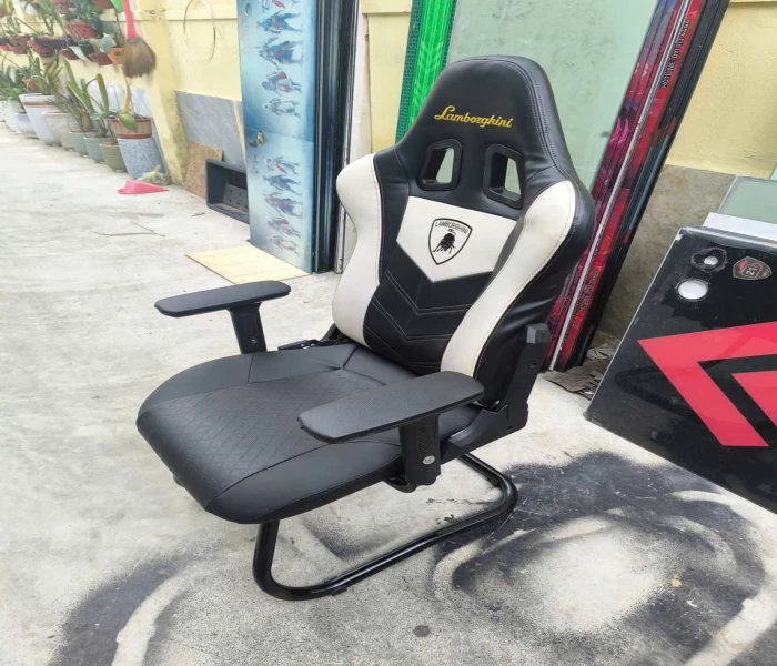 Ghế gaming lambogini đen trắng